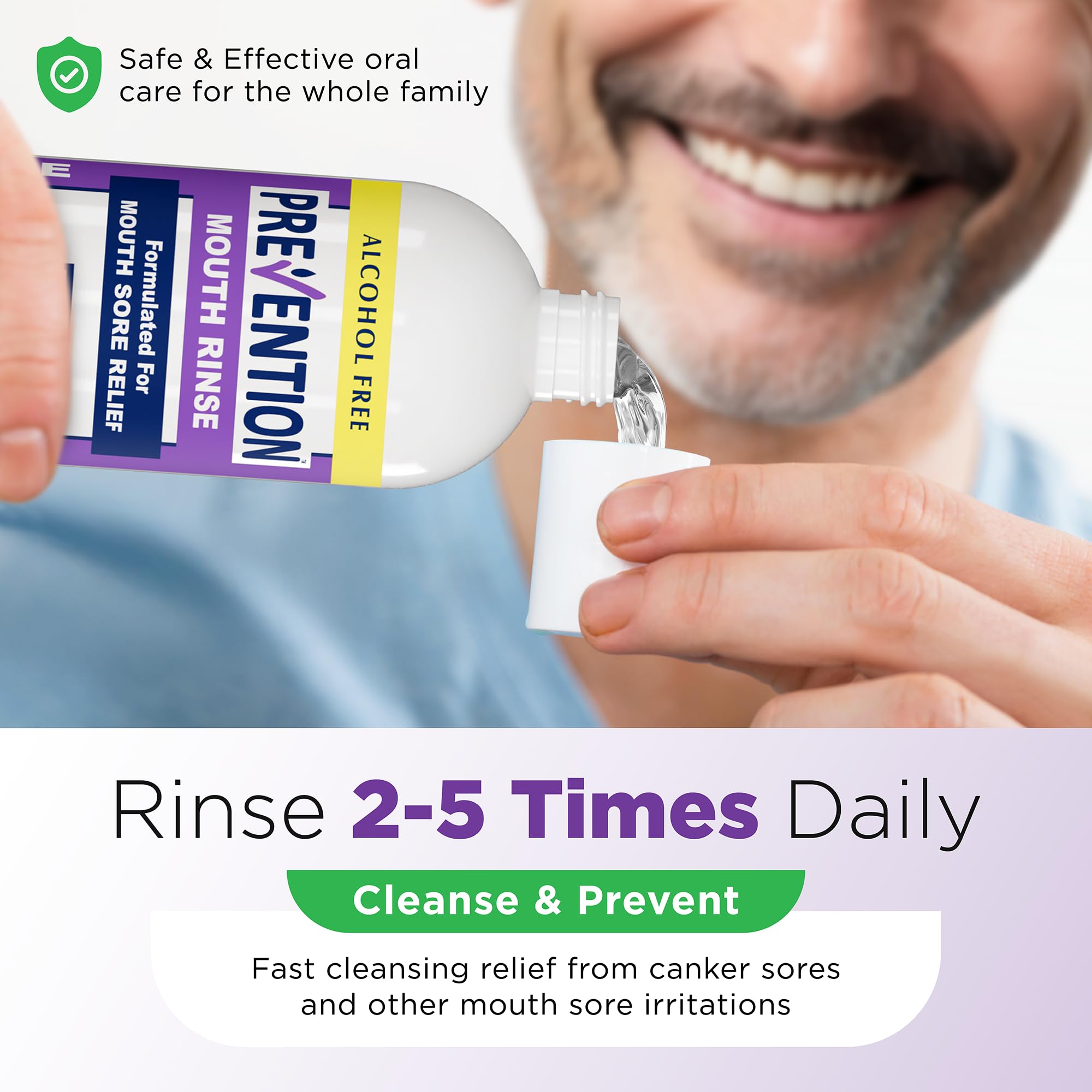 PHS Brands Prevention Mouth Sore Rinse travel-friendly 16 oz bottle
