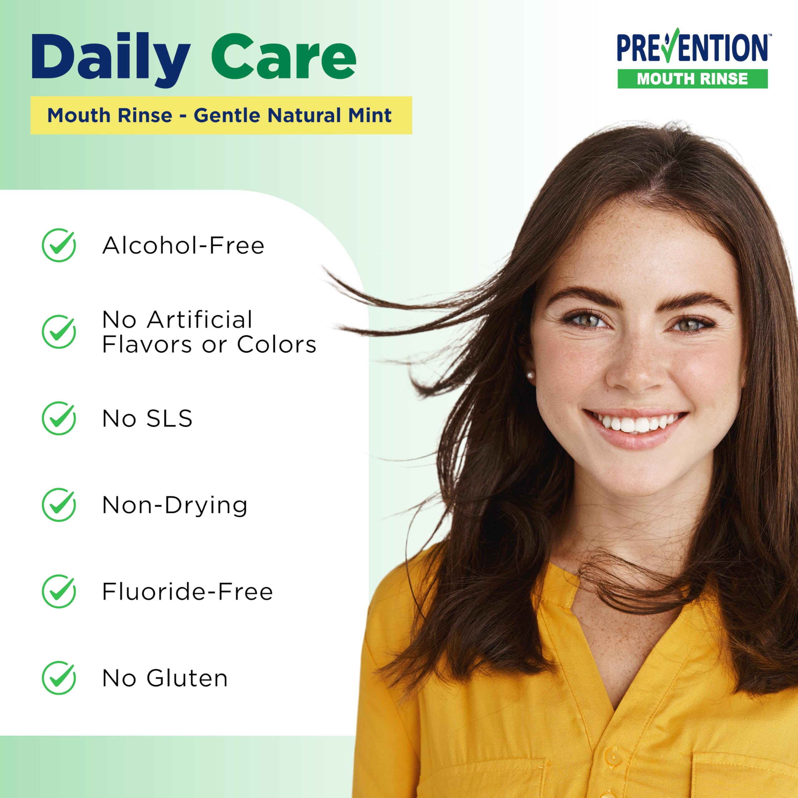 PHS Brands Prevention mouthwash cap on for easy daily dispensing.