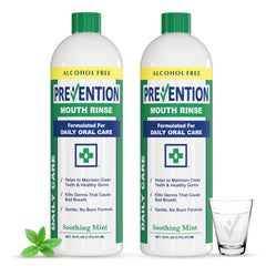 PHS Brands Prevention Daily Care mouthwash bottle for gentle, alcohol-free daily freshness.
