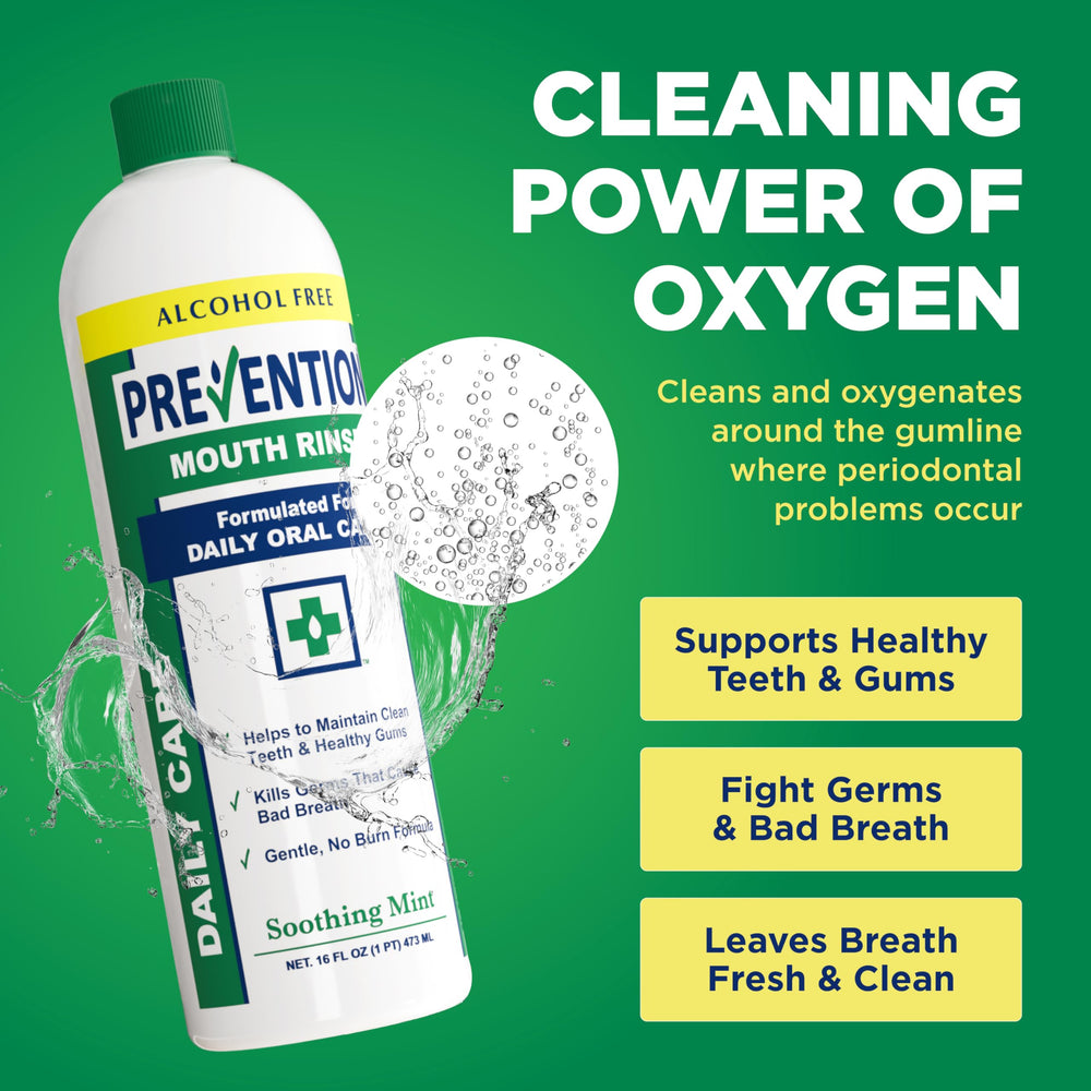 PHS Prevention label close-up highlighting fluoride-free formula and peroxide whitening.
