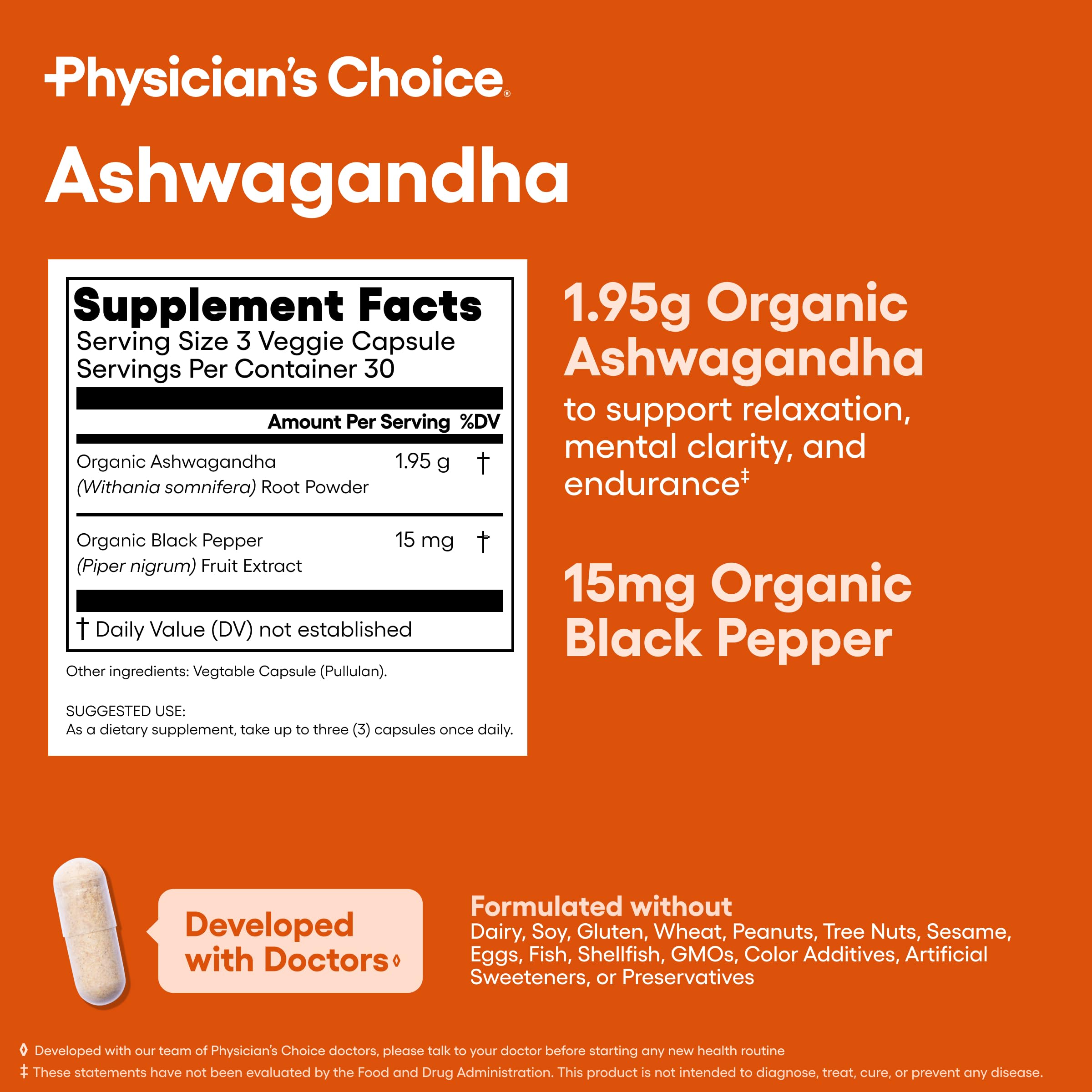 Physician's CHOICE daily-use capsules are shown for routine wellness.