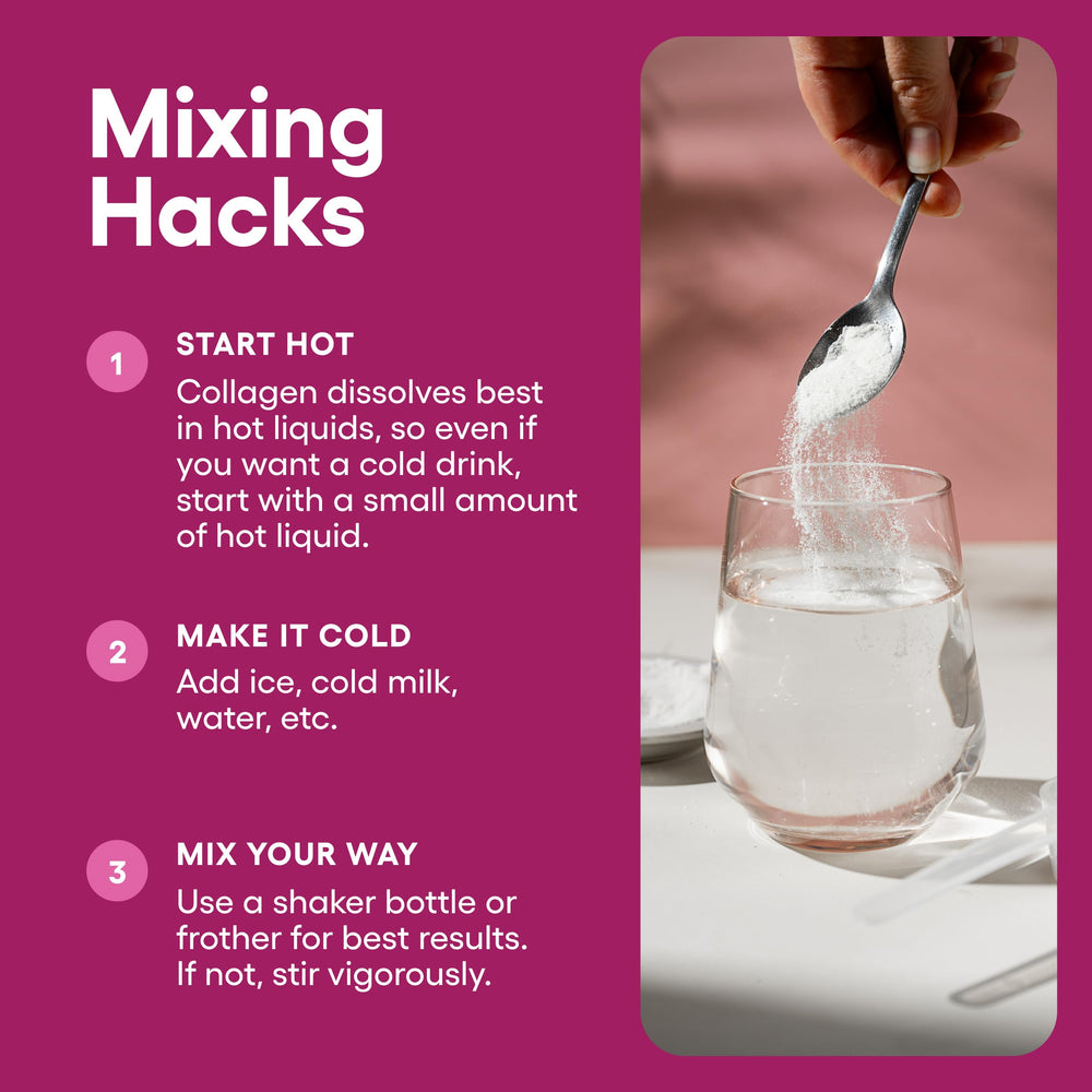 Collagen powder blended into smoothie for convenient daily routine