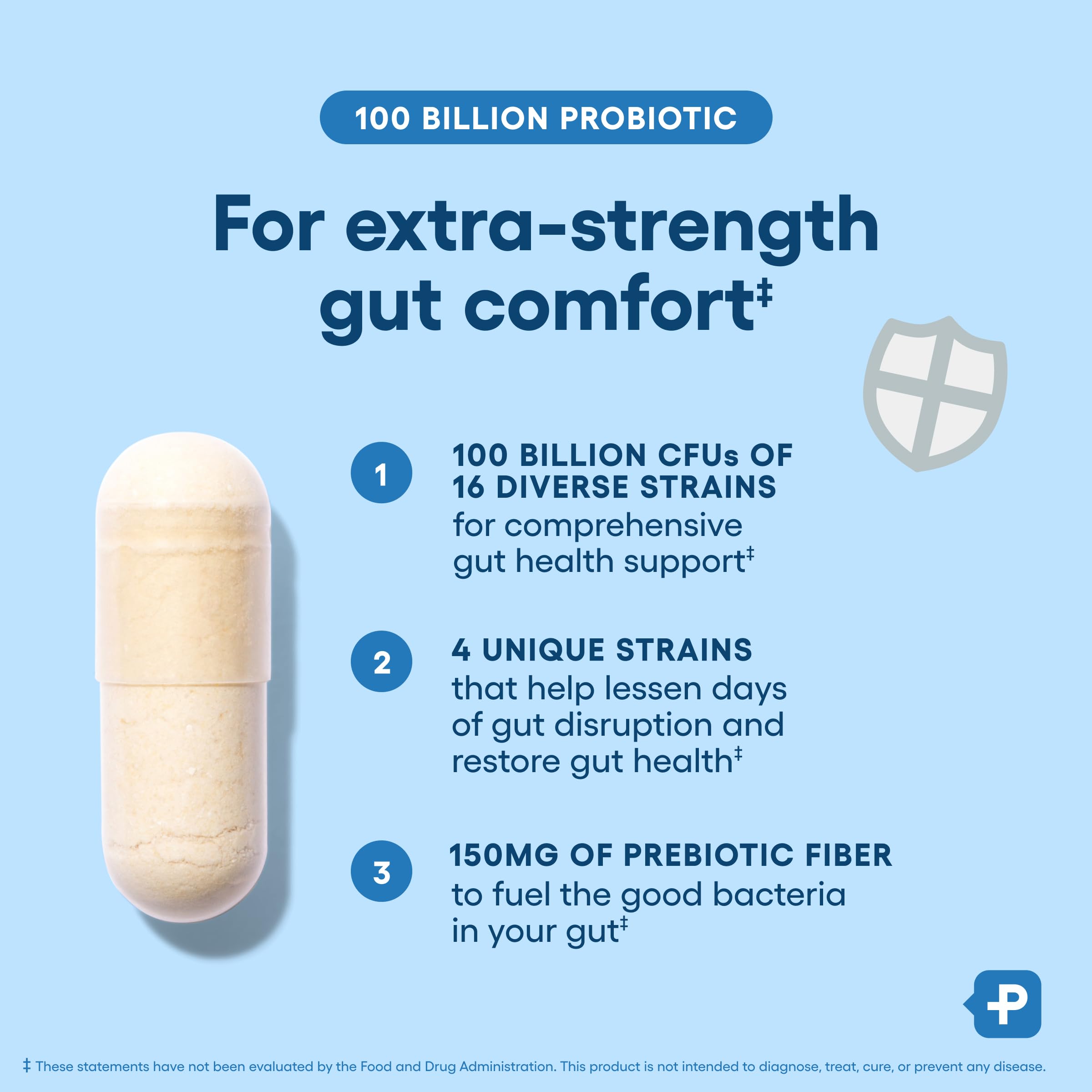 Physician's CHOICE delayed-release capsules protect probiotics until the gut.