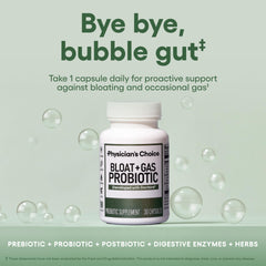 Physician's CHOICE delayed-release capsules illustrate dual-action relief for steady digestion.