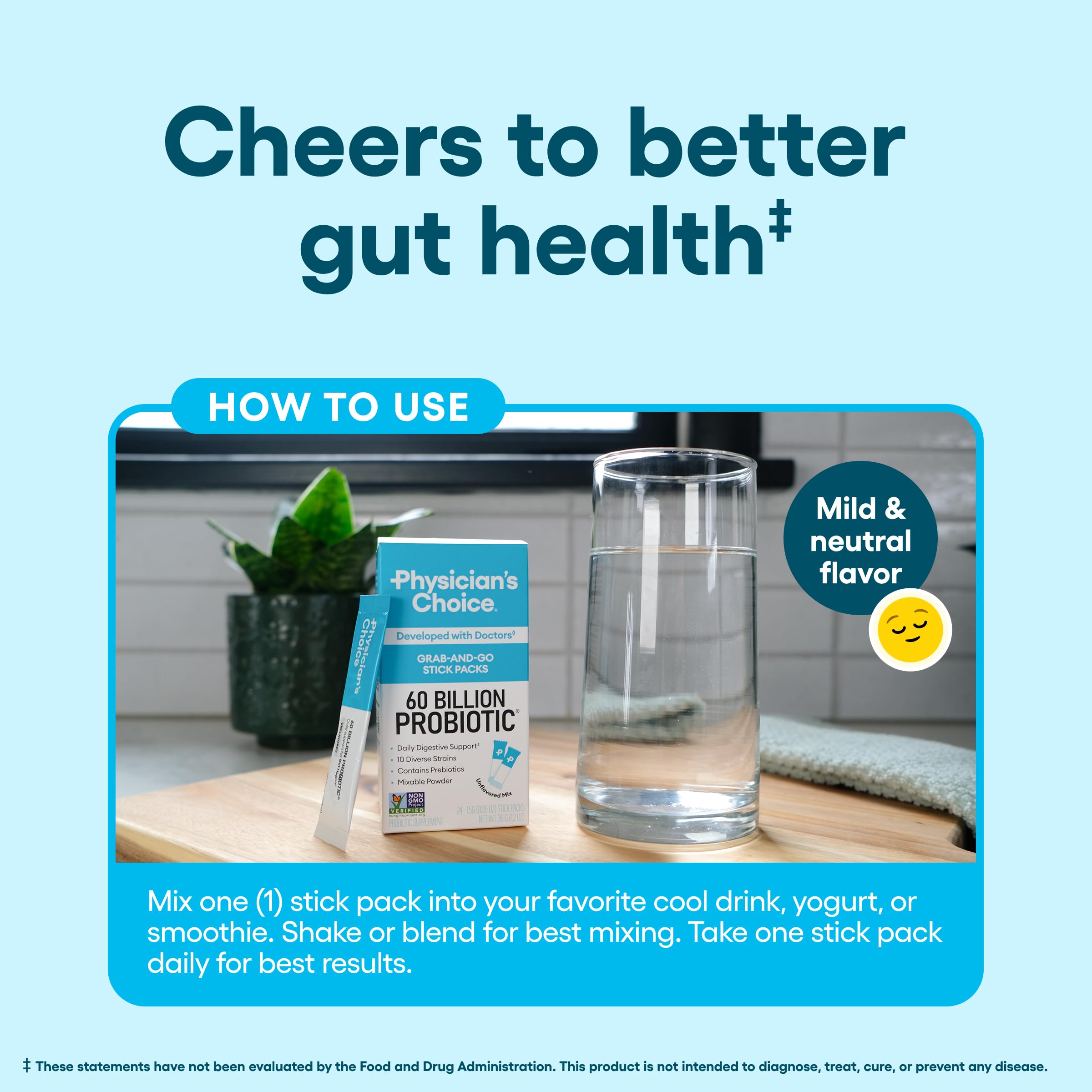 Doctor-developed formula by Physician’s Choice supporting occasional gut discomfort.