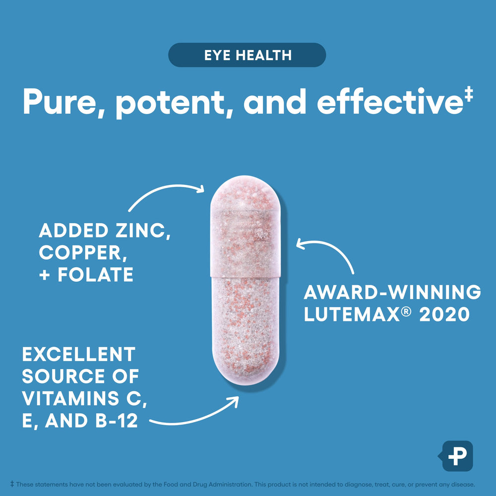Physician's Choice easy-to-take veggie caps for daily eye health.