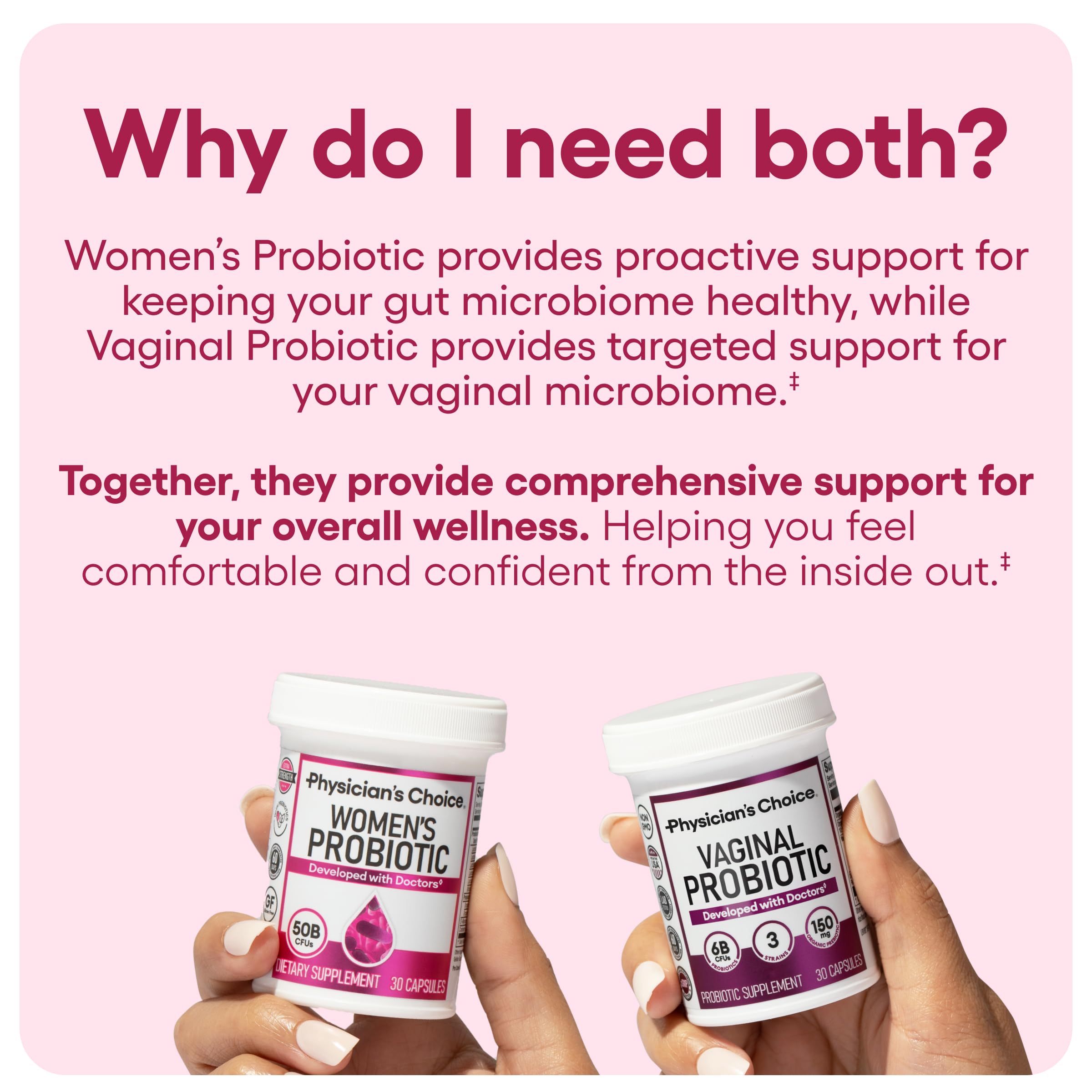 Physician's CHOICE bundle packaging showcases 3-in-1 formula with cranberry boost