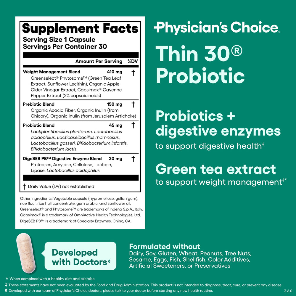 Physician's CHOICE Green tea extract imagery signals metabolic support.
