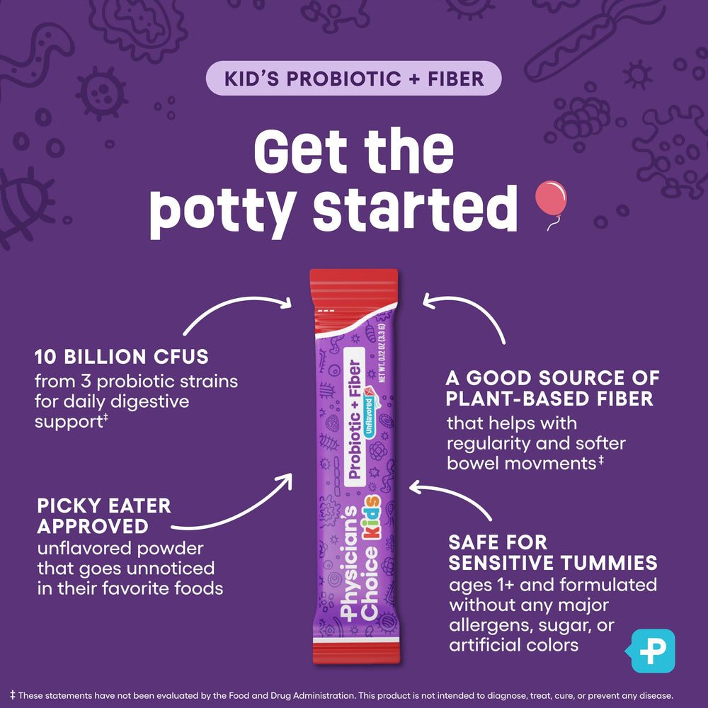 Physician's Choice Kids probiotic fiber packets allergen-free formula