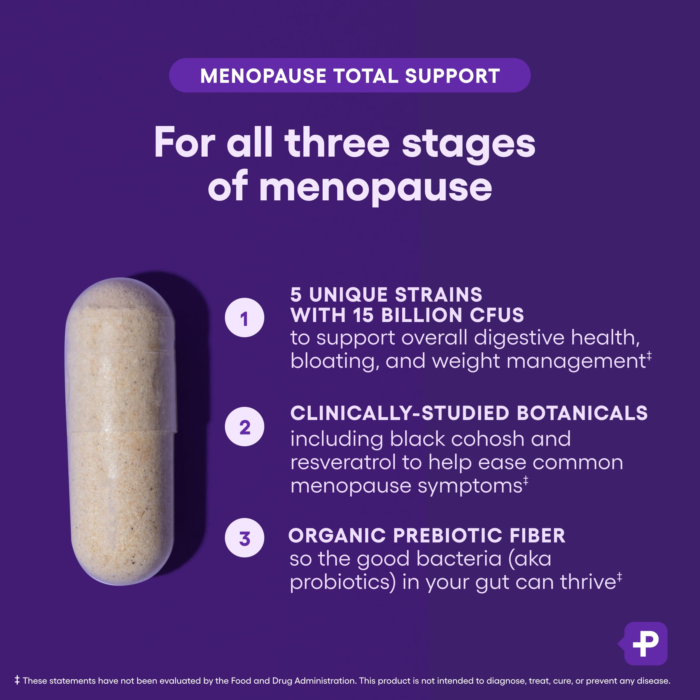 Physician's CHOICE Menopause Probiotic bottle with USA made label