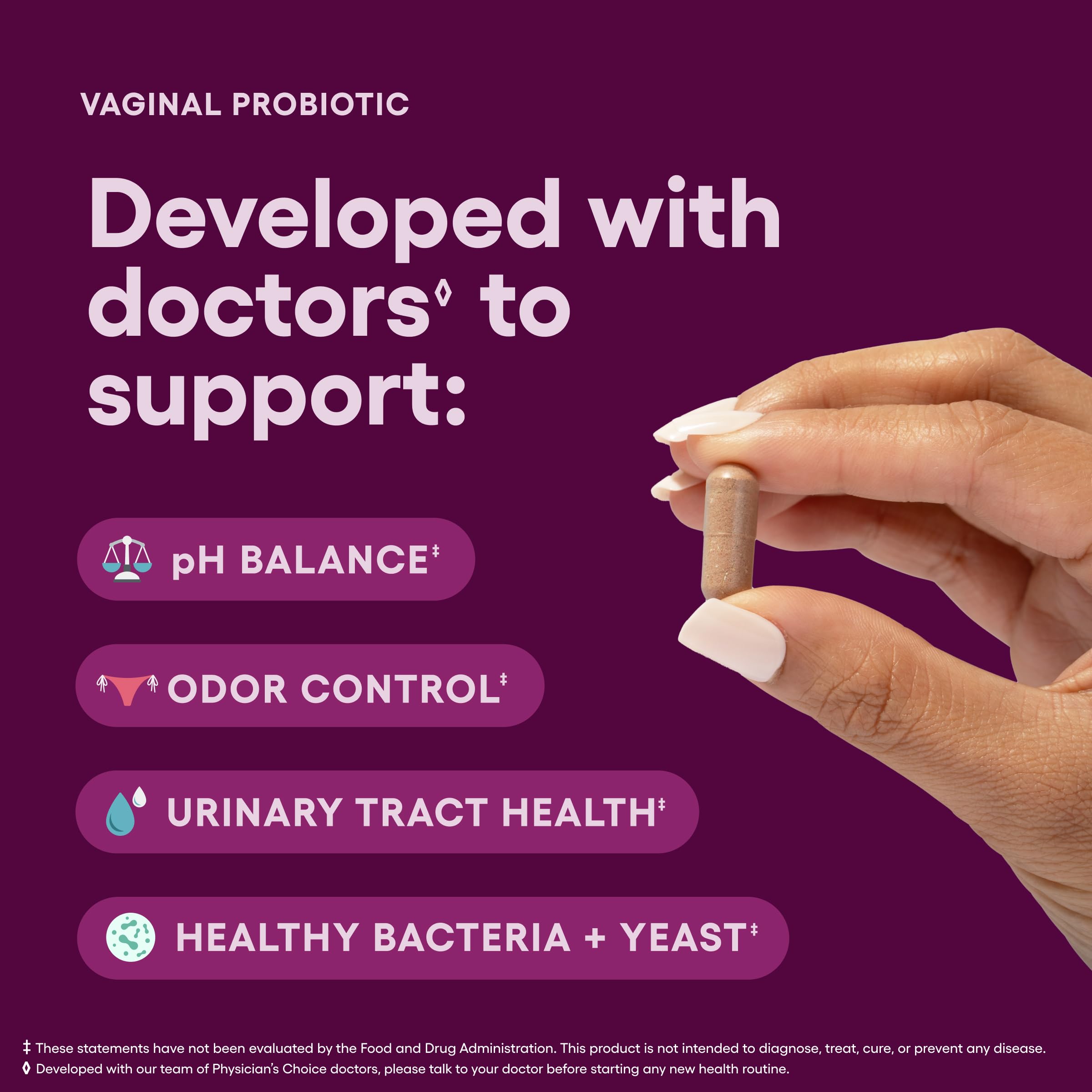 Physician's CHOICE organic prebiotics scoop—nourishes good bacteria for balance.