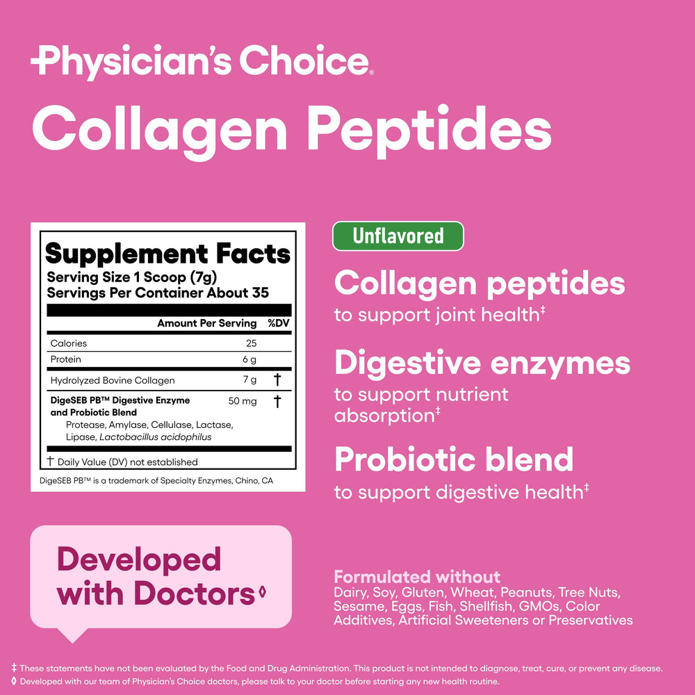 Physician's Choice collagen powder ready for post-workout recovery.