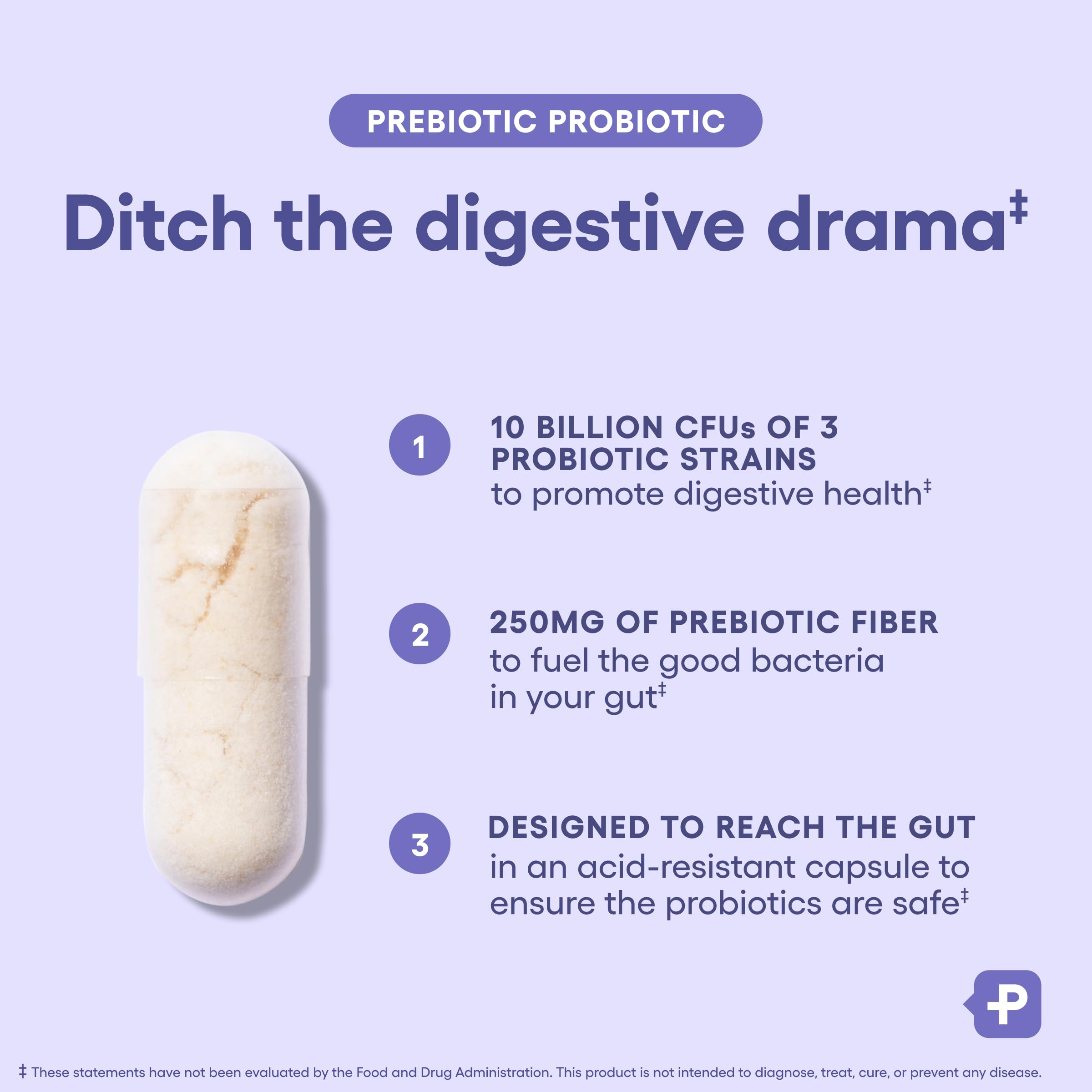 Physician's CHOICE Prebiotic-Probiotic shelf-stable packaging offers convenient daily use
