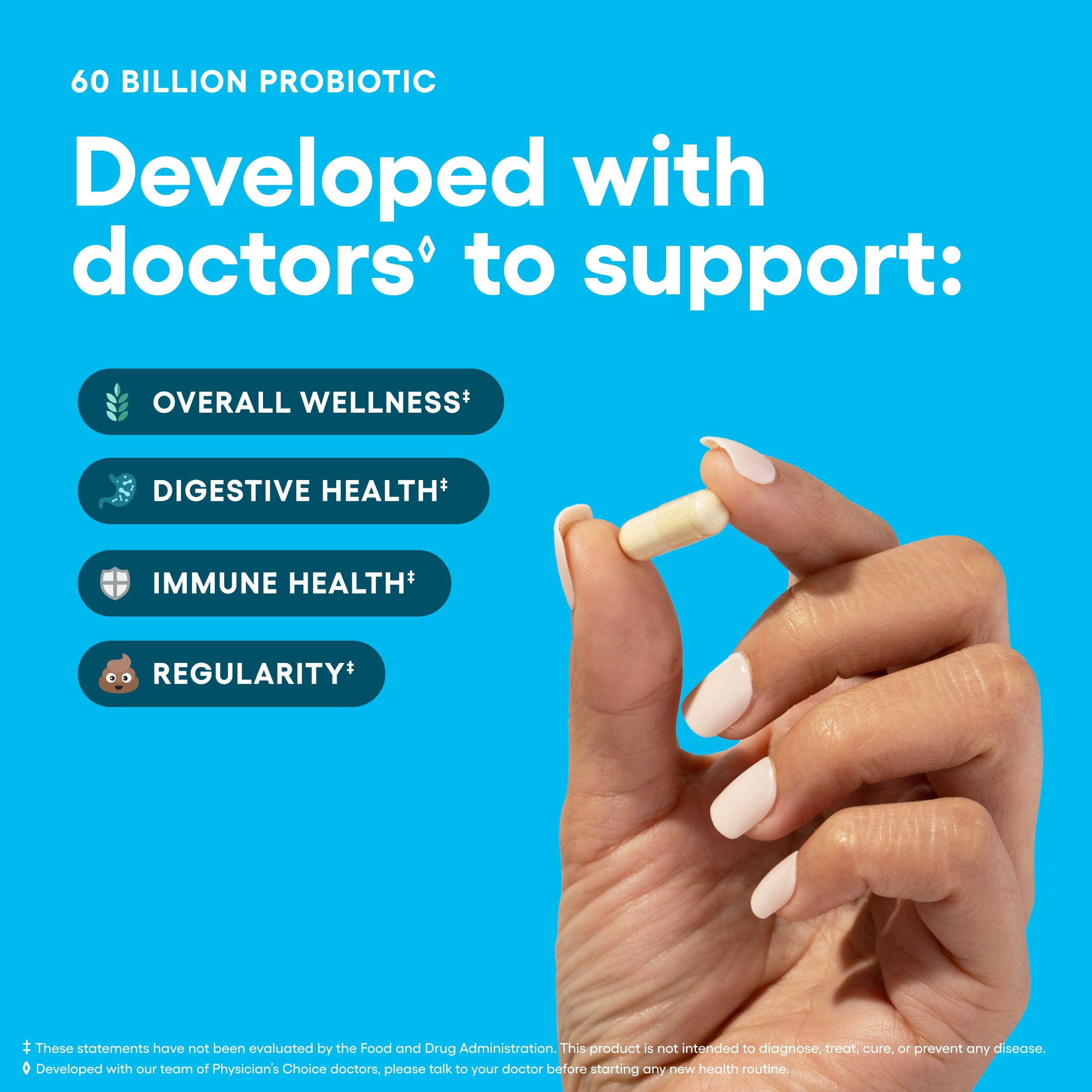 Physician's CHOICE 10-strain blend panel for diverse gut balance