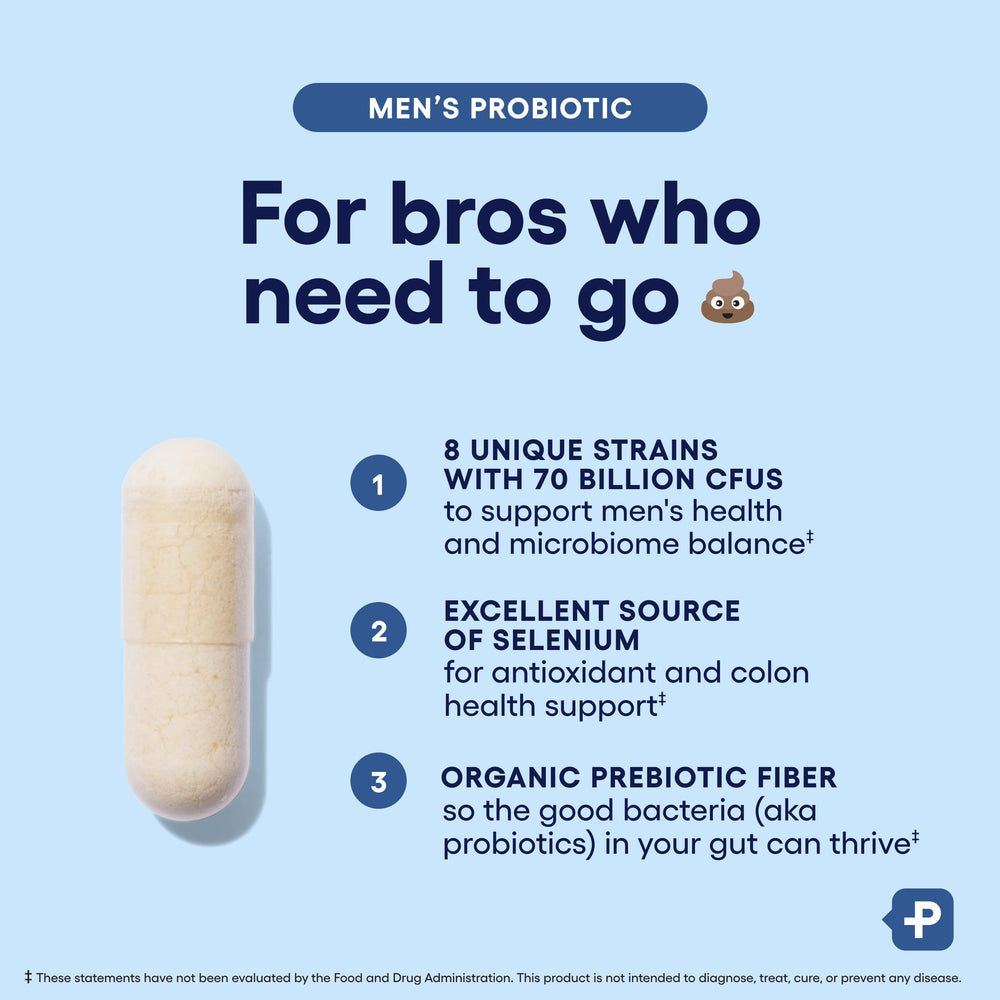 Physician's Choice Probiotics for Men shelf-stable bottle preserves potency.