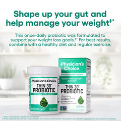 Physician's CHOICE Probiotics packaging highlights blend of probiotics and prebiotics.
