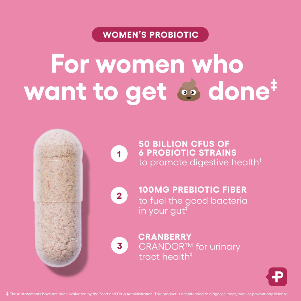 Physician's Choice Probiotics packaging with organic prebiotics and cranberry extract for holistic support.