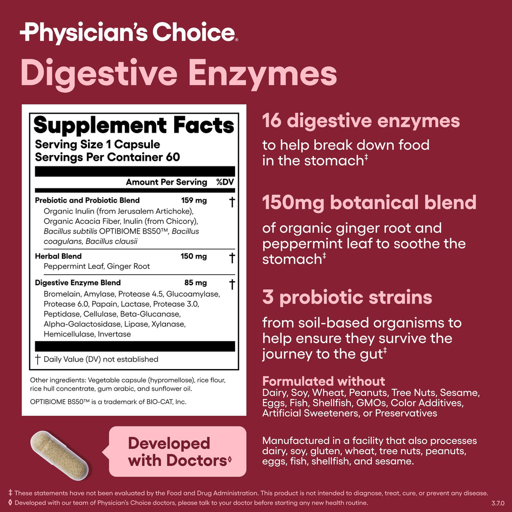 Physician's CHOICE lifestyle scene illustrating relief from bloating after meals.