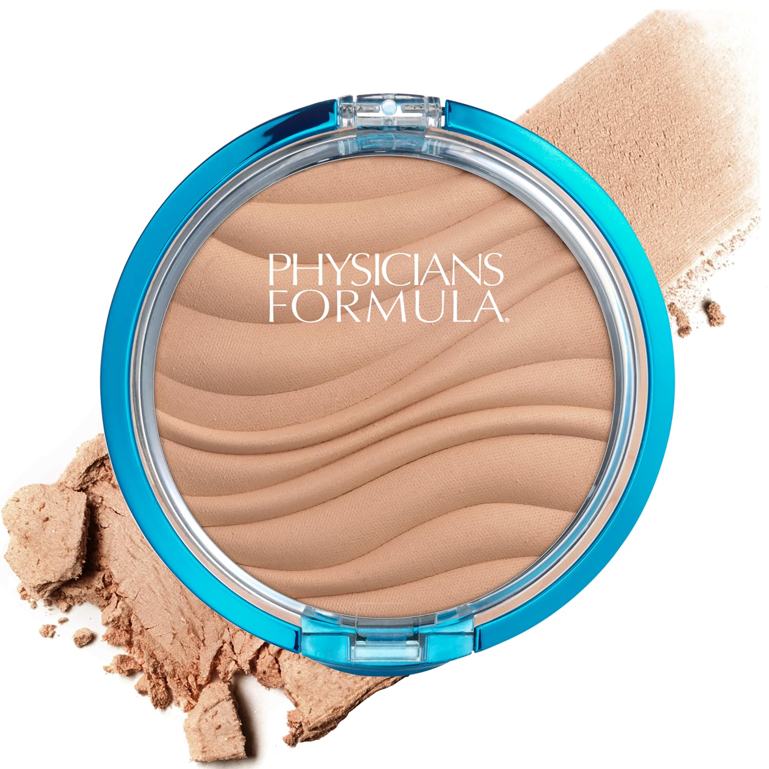 Physicians Formula Mineral Wear airbrushing pressed powder compact for a flawless finish.
