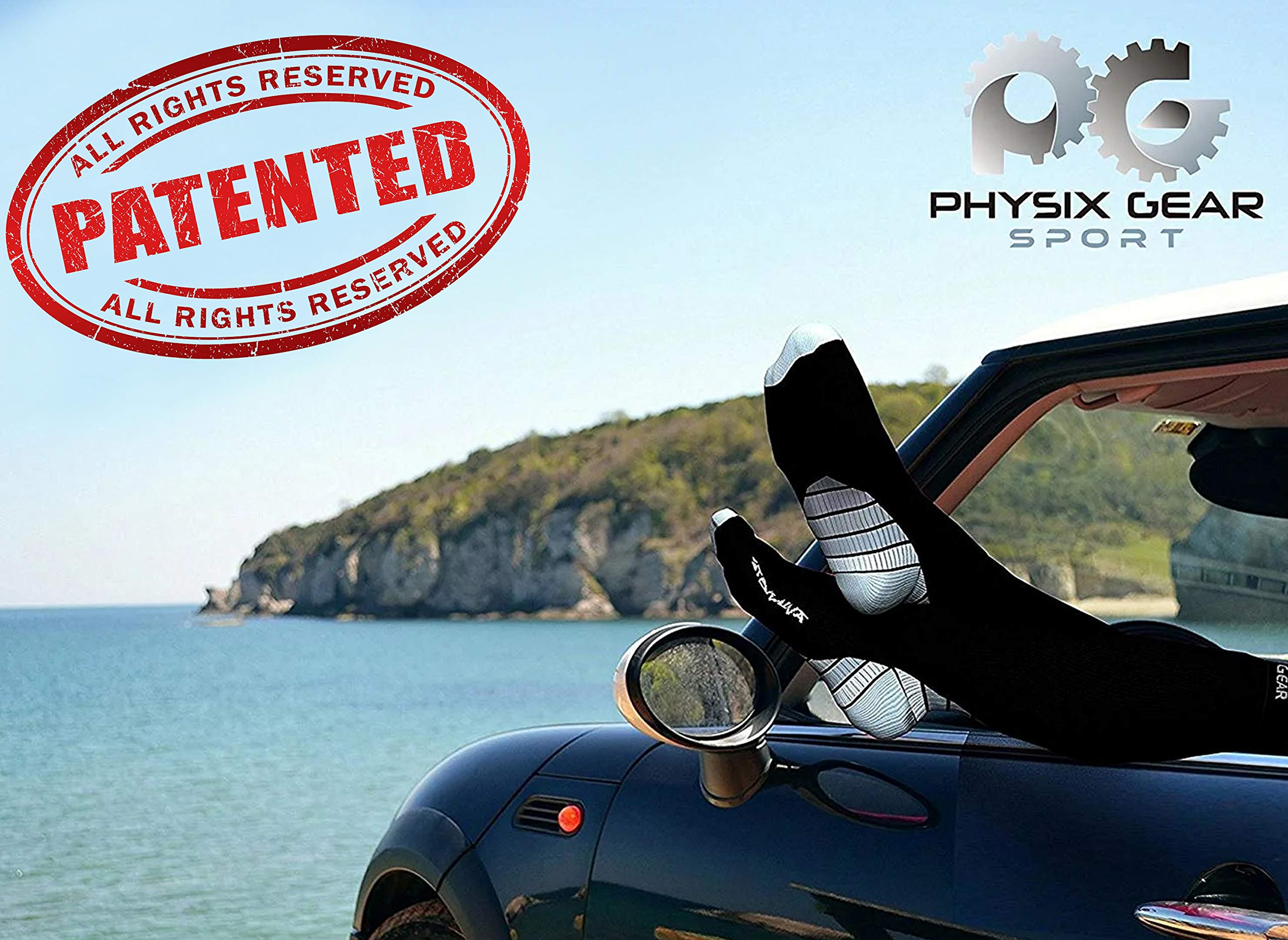Physix Gear compression socks promote circulation and reduce fatigue