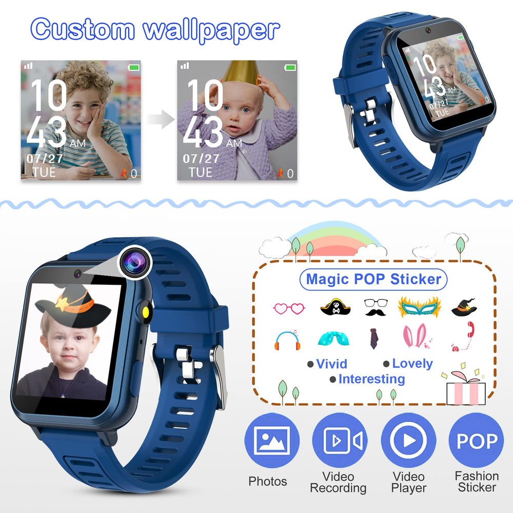 Phyulls Kids Smart Watch calendar display helps organize activities and schedules.