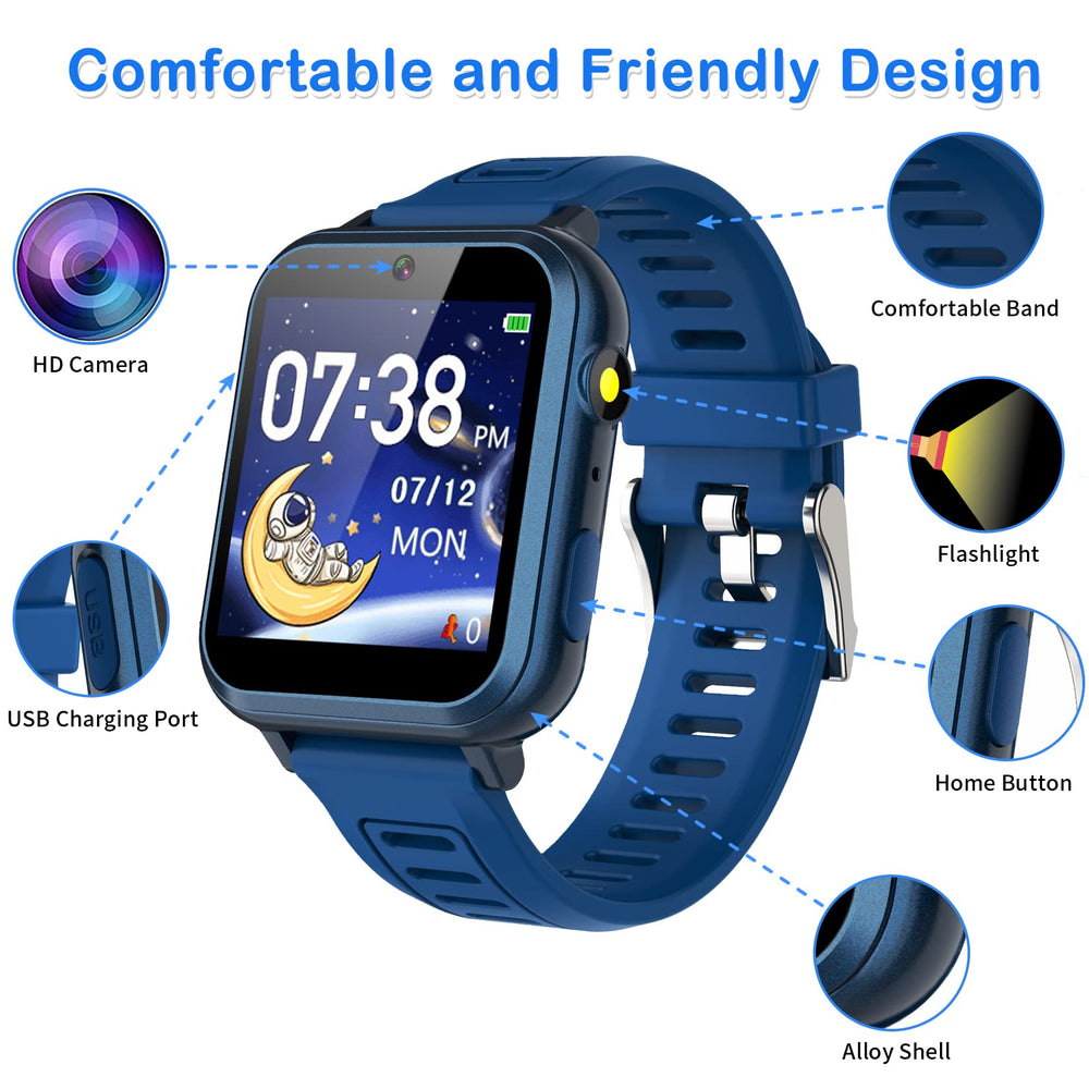 Phyulls Kids Smart Watch selfie camera mode for capturing memories during play.