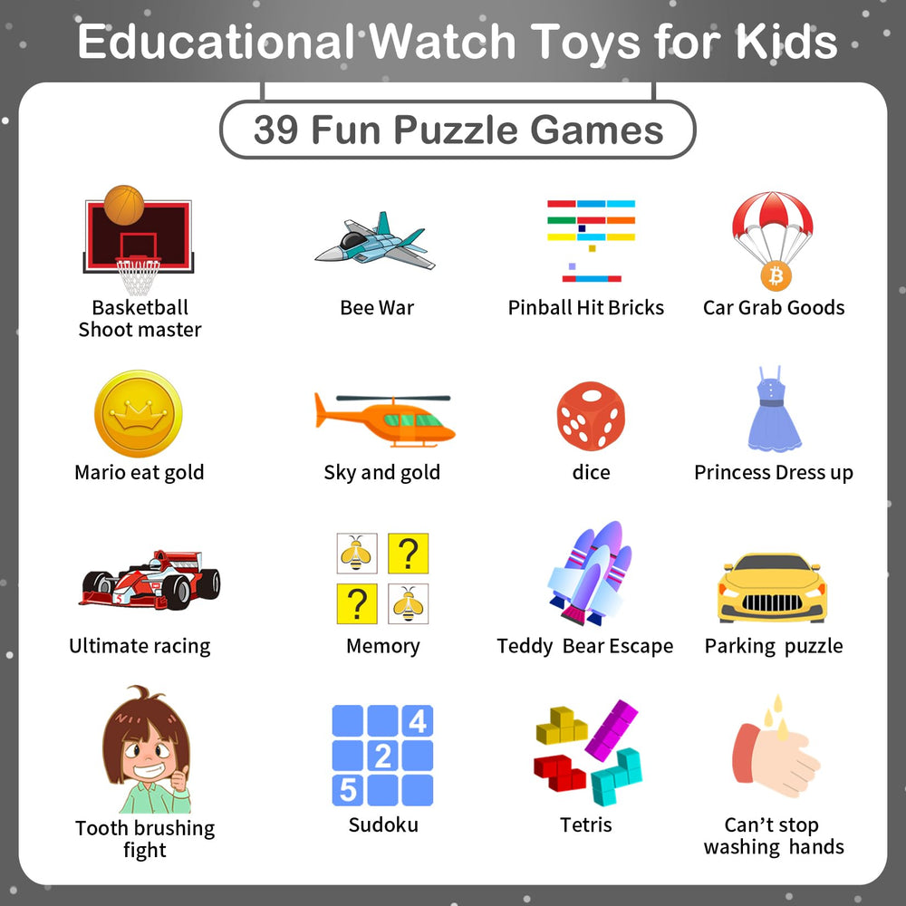Phyulls Smart Watch battery life supports days of ongoing play and learning.