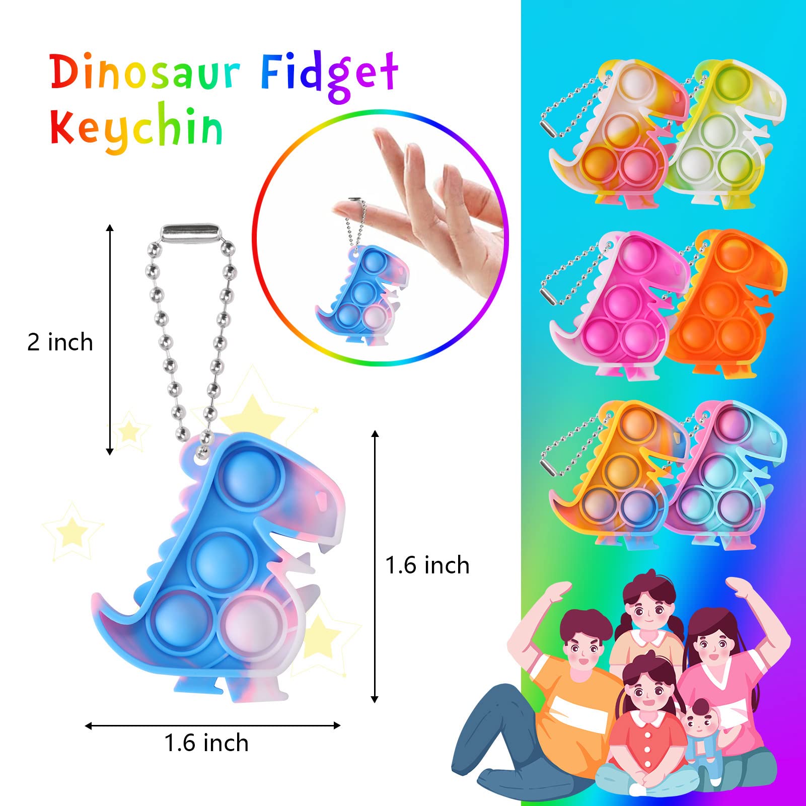 PICcircuit dino fidget pop toy offers tactile play for kids