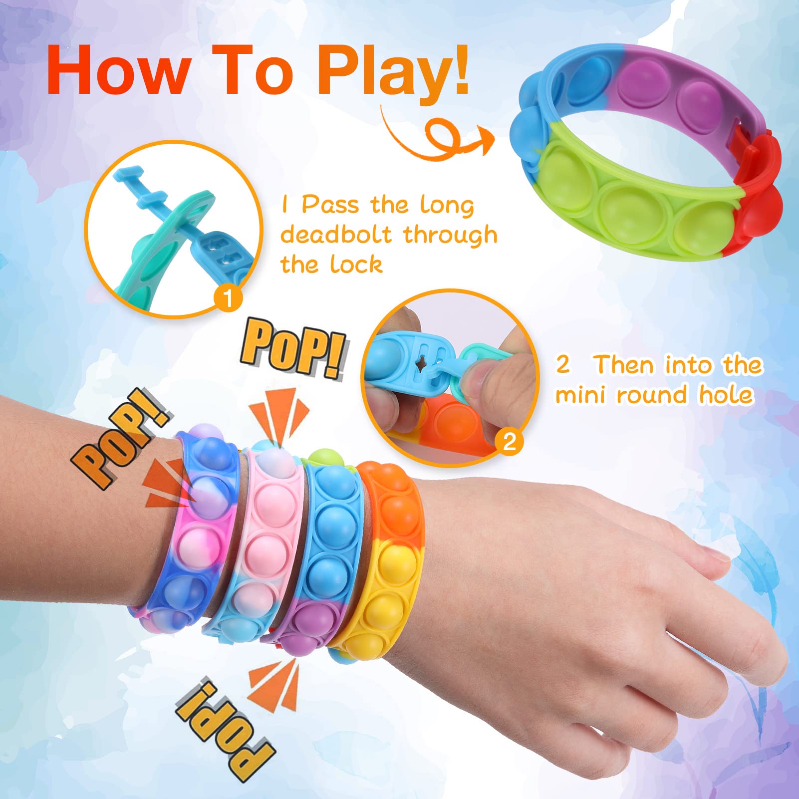 PICcircuit silicone bracelet soft bubbles closeup demonstrates gentle, reusable stress-relief for desks.