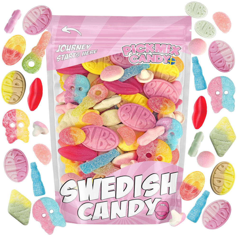 Pickmix BUBS dizzy skulls foam candy – tangy, playful treat for parties
