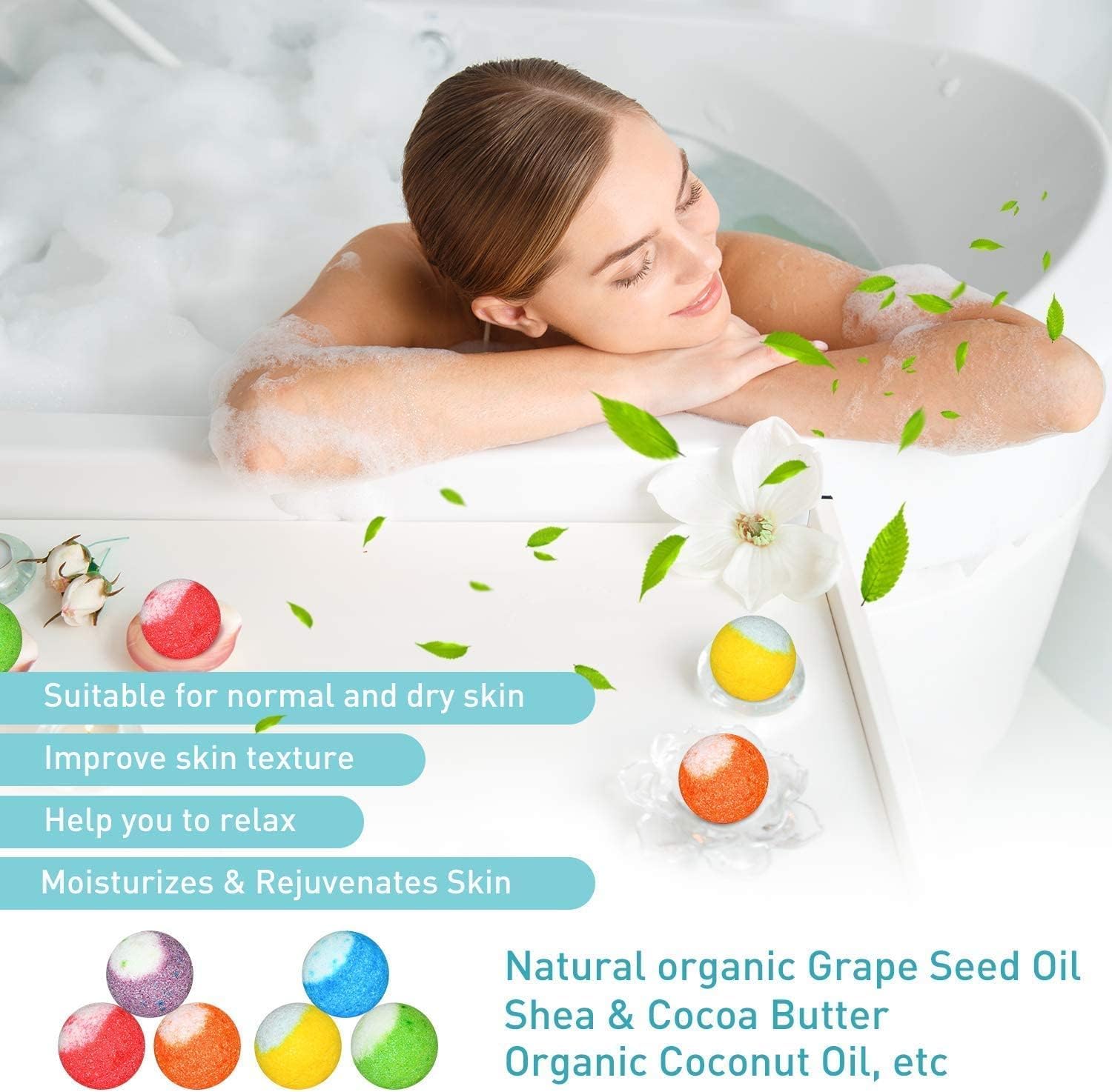 PickMora rose bath bomb for romantic fragrance in your bath.