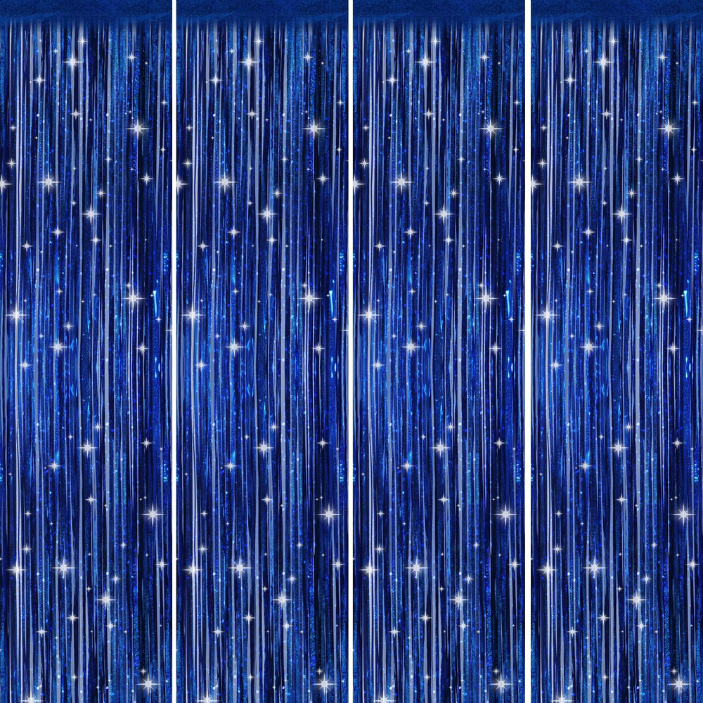 Picoway blue doorway backdrop curtain doubles as stylish entrance accent