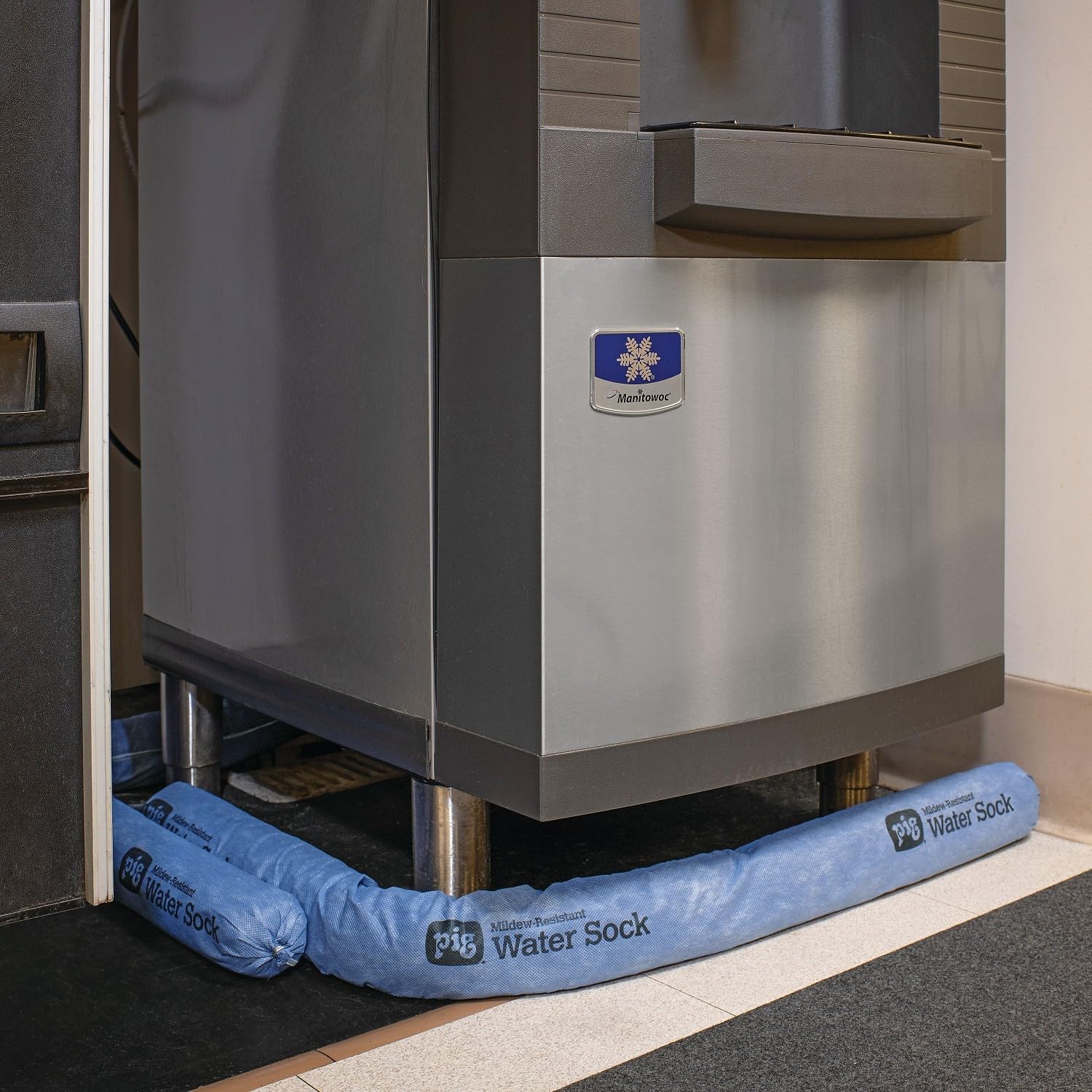 PIG absorbent sock air-drying after use.