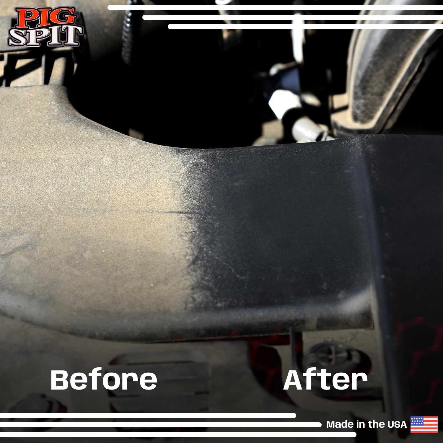PIG SPIT Original on various vehicle surfaces delivers versatile cleaning