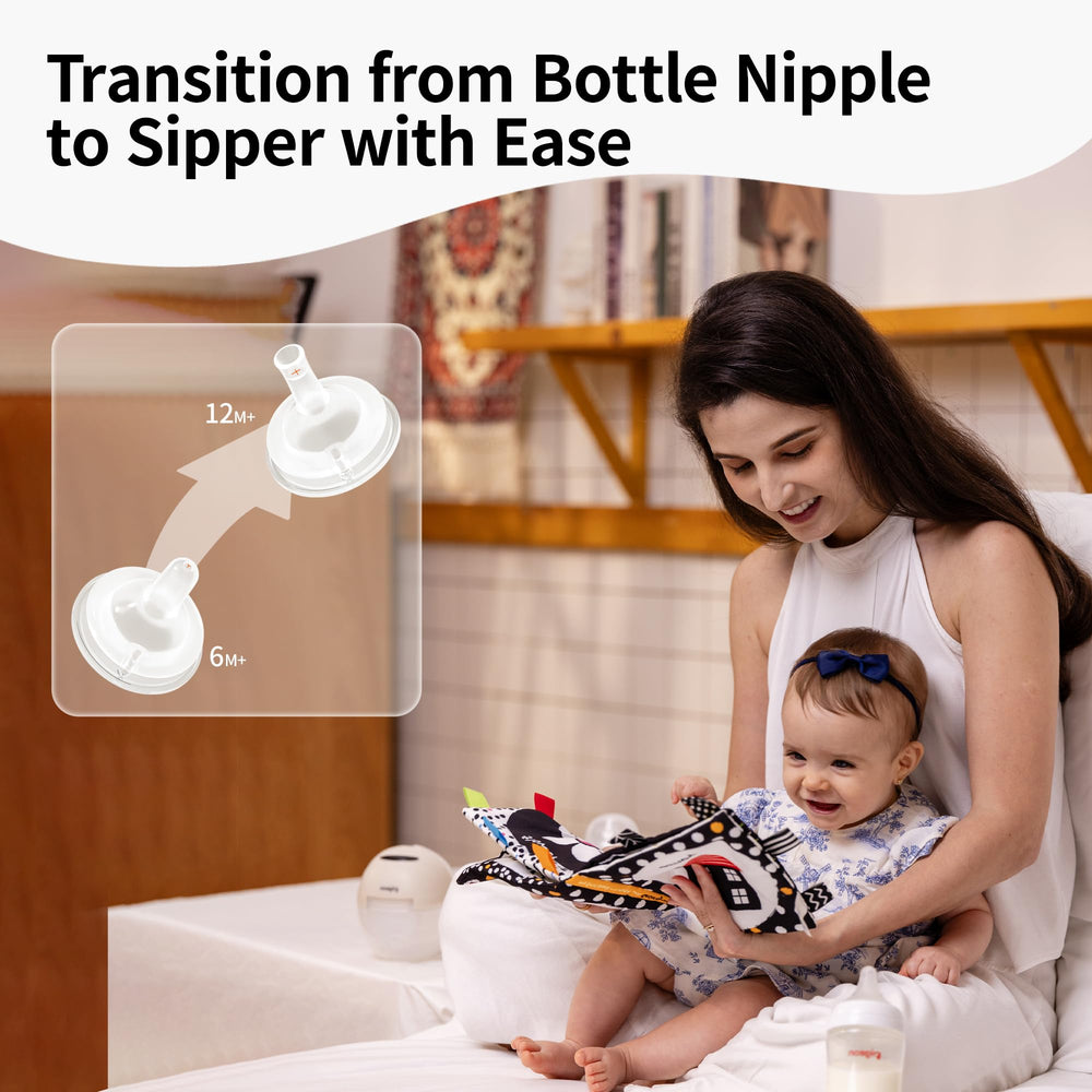 Pigeon Weaning Sipper 6M+ Y-cut design for gentle flow.