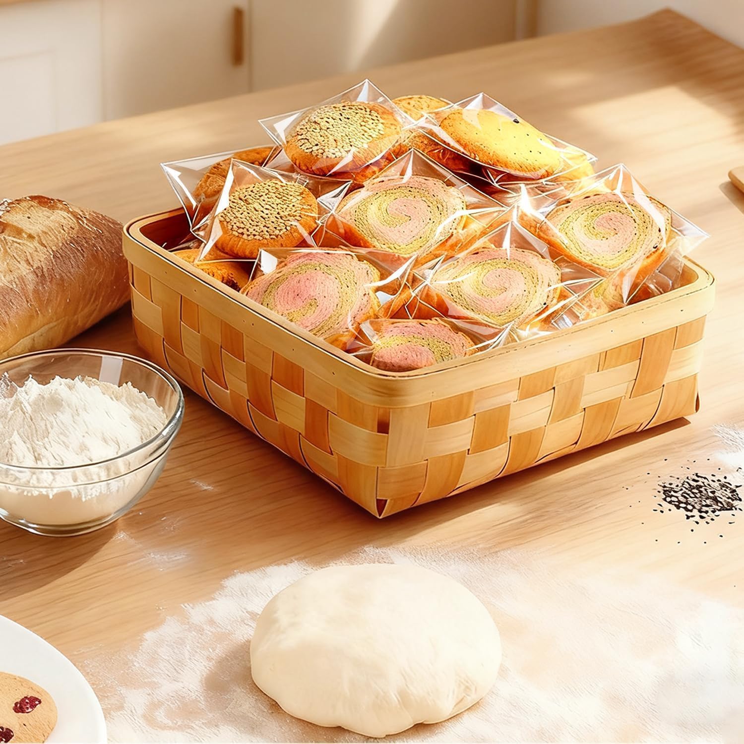 PigPotParty cookie bags 4x6 durable OPP plastic withstand daily use.