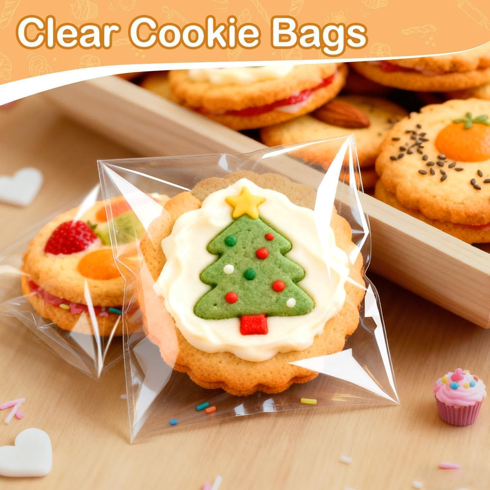 PigPotParty cookie bags 4x6 moisture-proof design keeps cookies crisp and tasty.