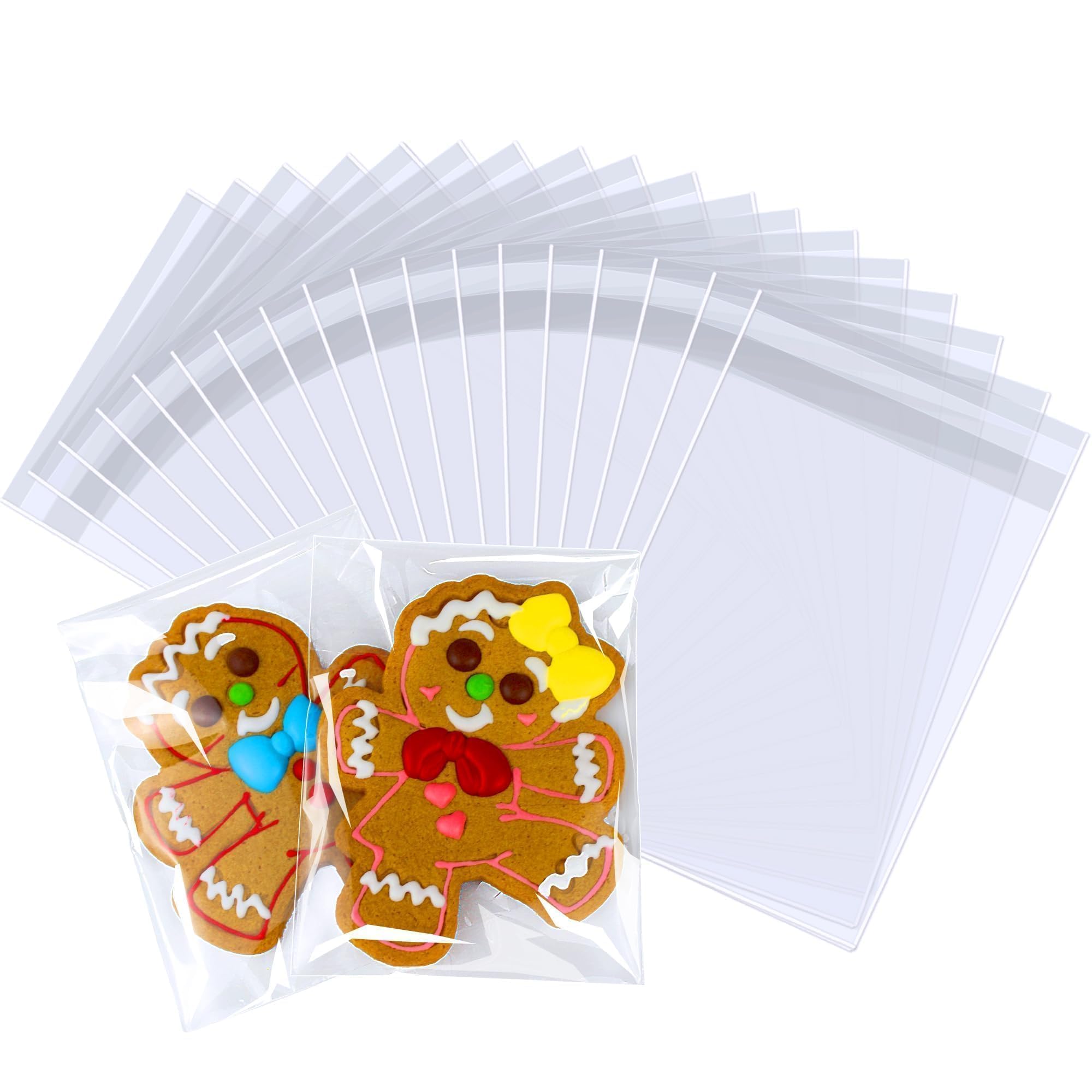 PigPotParty cookie bags 4x6 self-seal close-up for secure, fresh-looking treats.