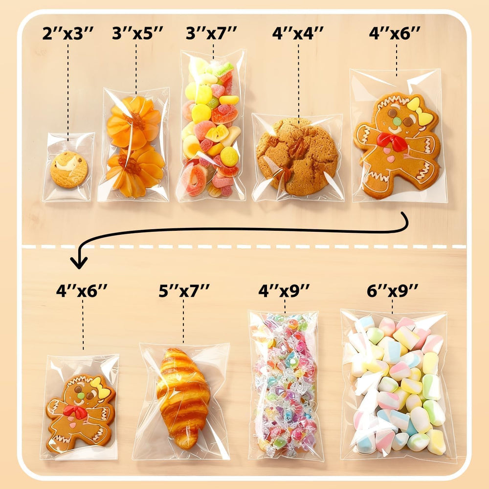 PigPotParty cookie bags 4x6 versatile use for cookies, candies, crafts.