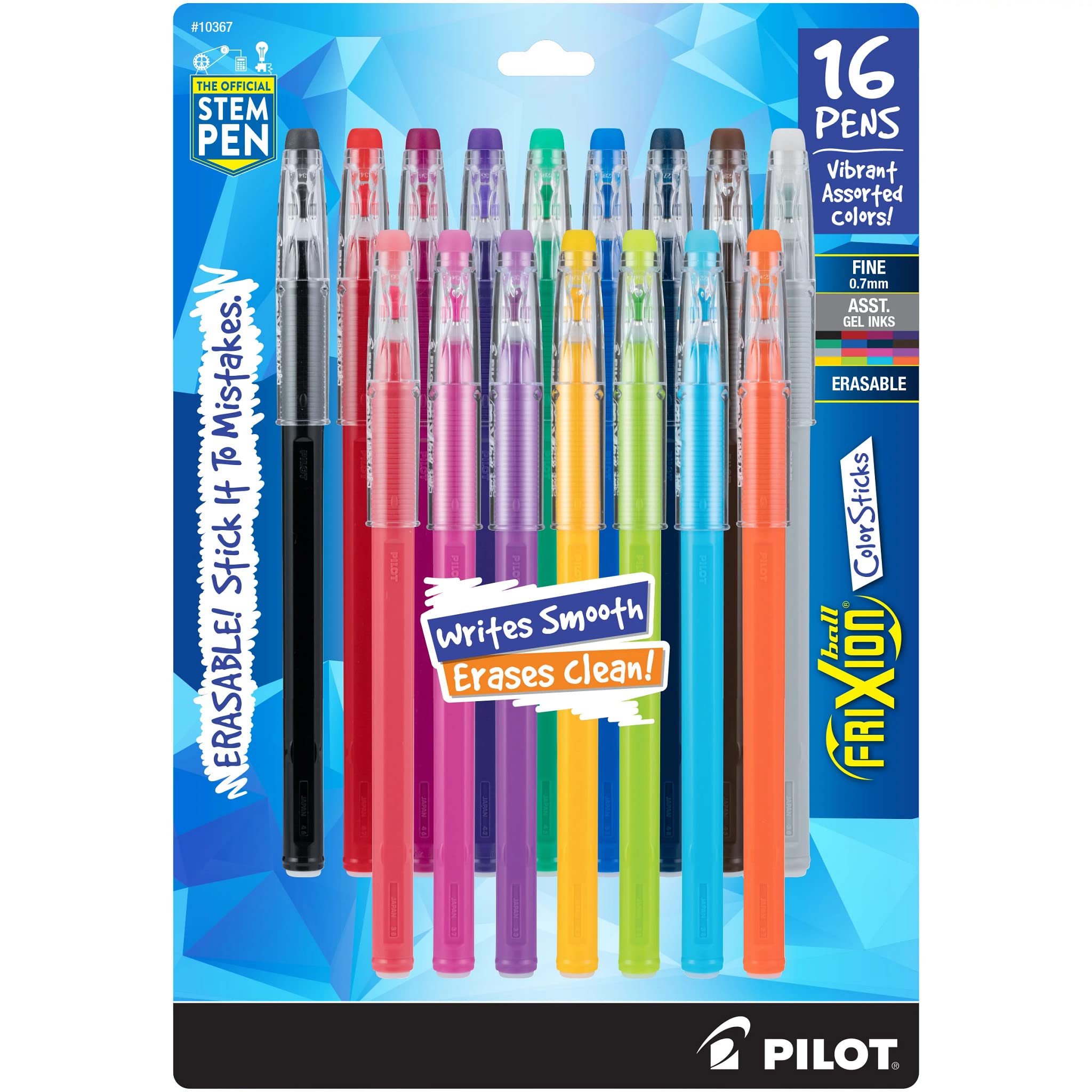 PILOT FriXion ColorSticks lined up in vibrant colors for organized notes.
