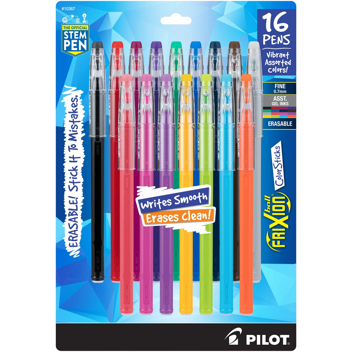 PILOT FriXion ColorSticks lined up in vibrant colors for organized notes.