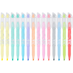 PILOT FriXion Light Pastel highlighters 14-pack pack shot, erasable colors for study notes.
