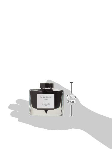 PILOT Iroshizuku Take-Sumi packaging highlighting ink features.