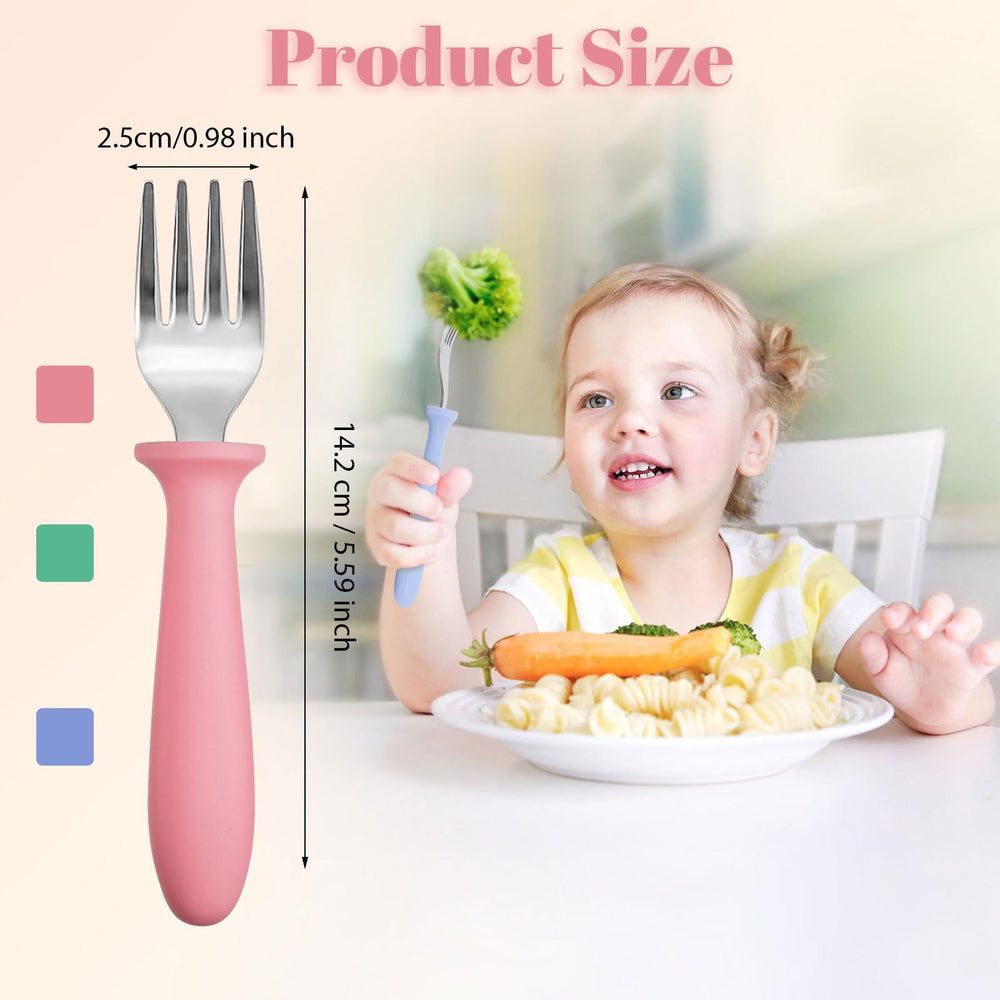 Pimoys stainless steel toddler forks provide durable, BPA-free utensils for growing eaters.