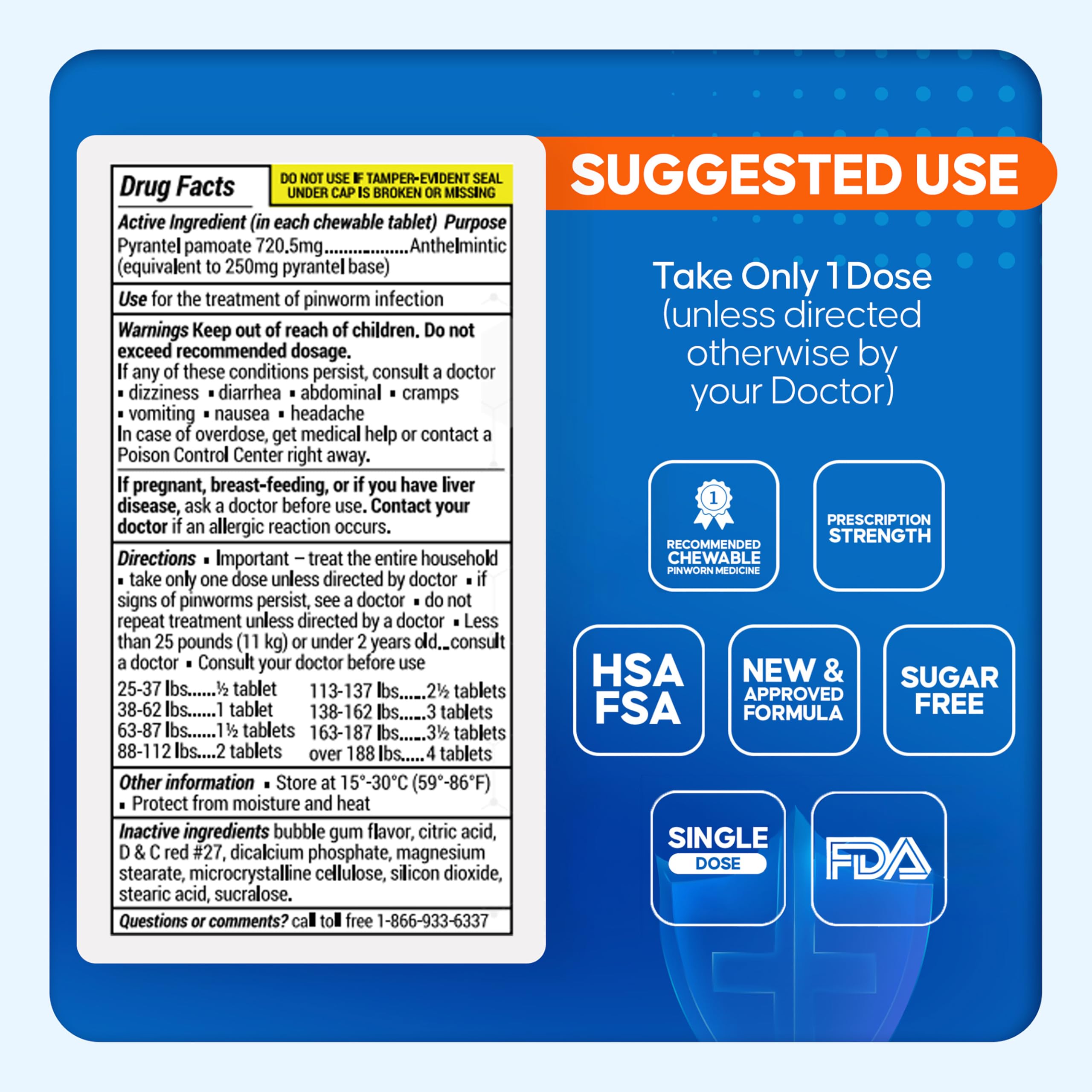 PIN RID allergen-free chewable tablet for safe family use