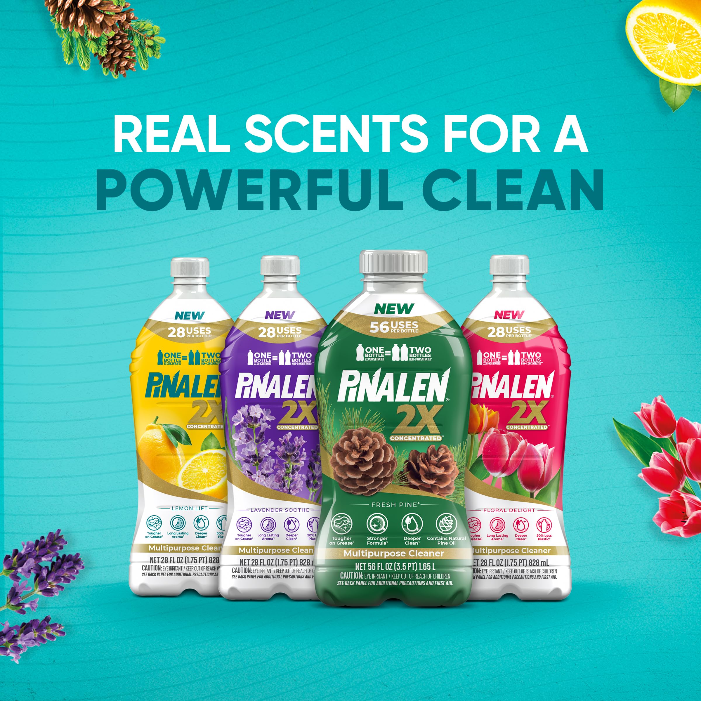 PINALEN 2X Max pine-oil gives natural fragrance and cleaning power.