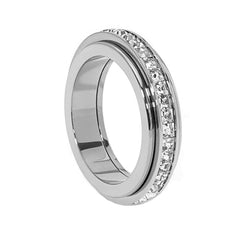 Pingyongchang anxiety ring with titanium-rotating design for subtle calm
