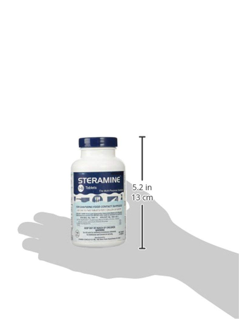 Pink Rhyme Steramine label close-up confirms product identity and usage guidance