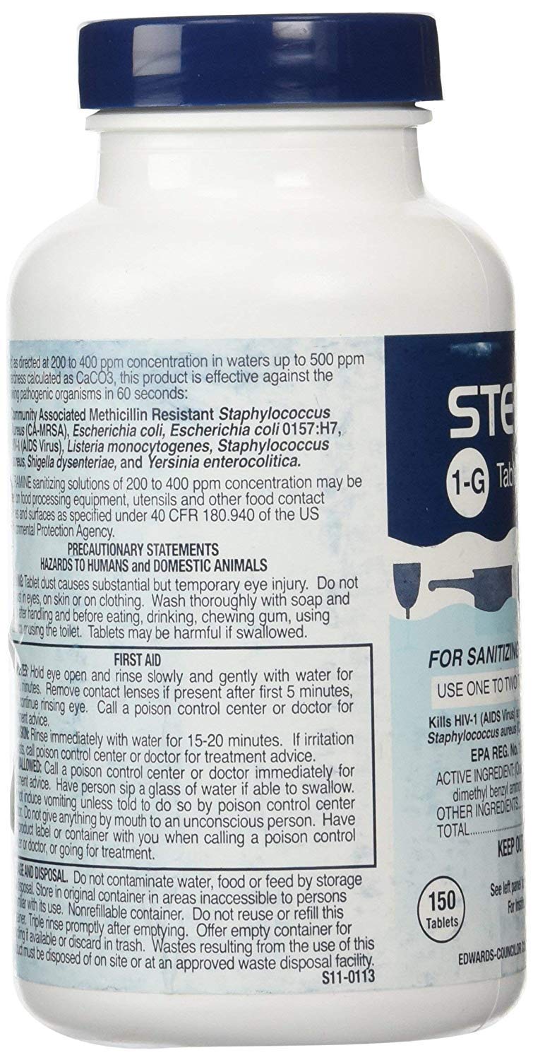 Pink Rhyme Steramine six-bottle pack emphasizes bulk savings for busy facilities