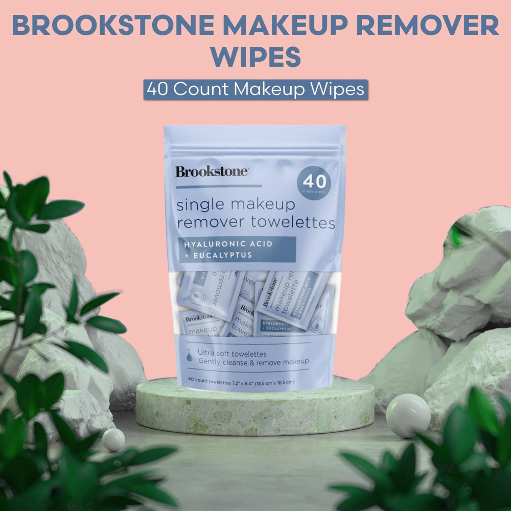 Pink Sky Brookstone travel-size wipes in a compact packet for travel
